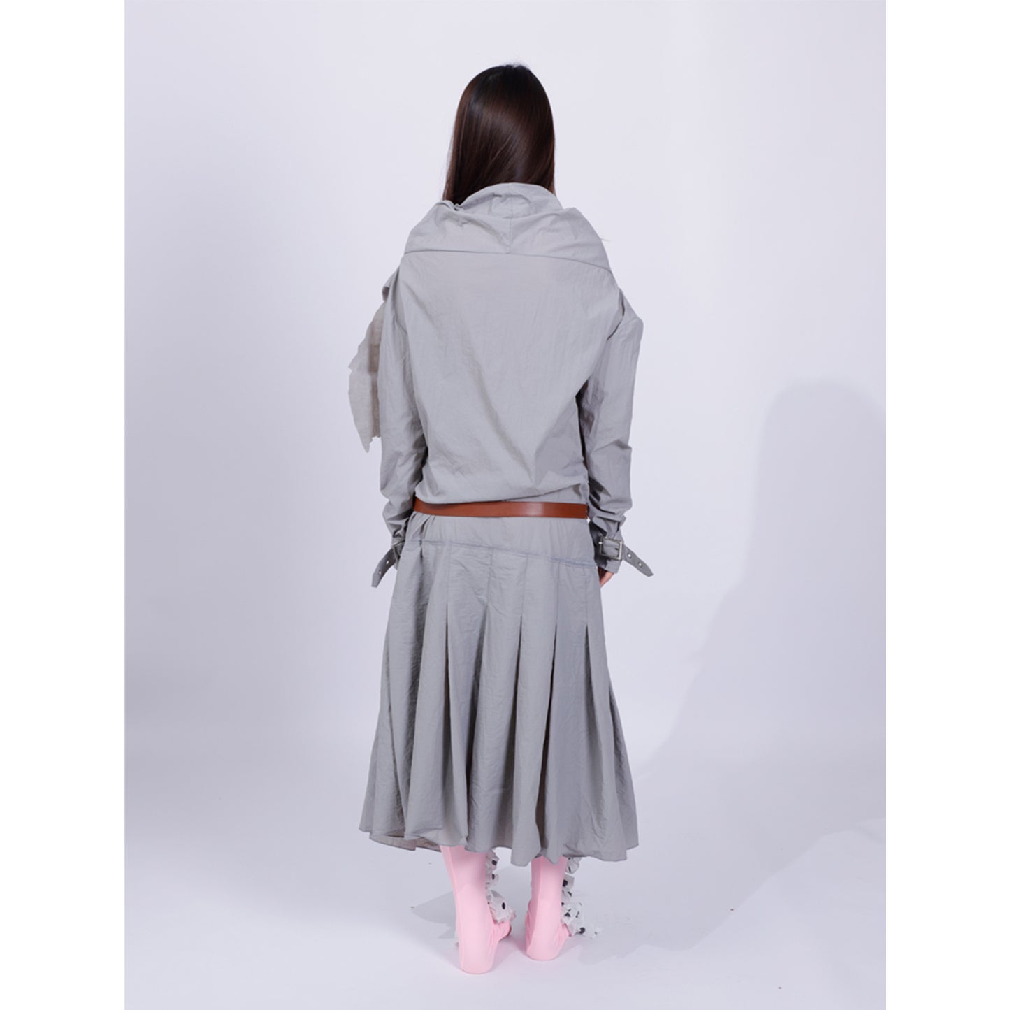 gray nylon dress
