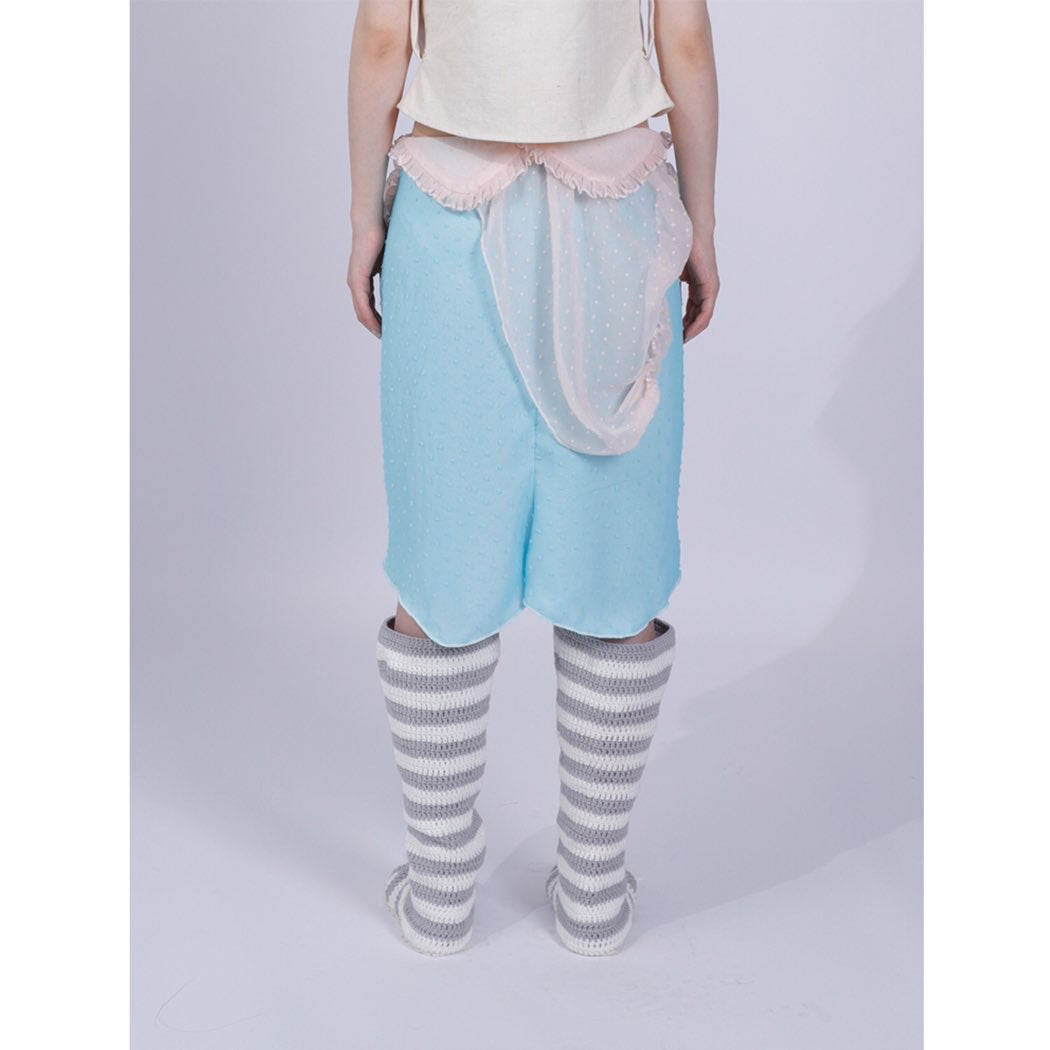 dot mesh skirt