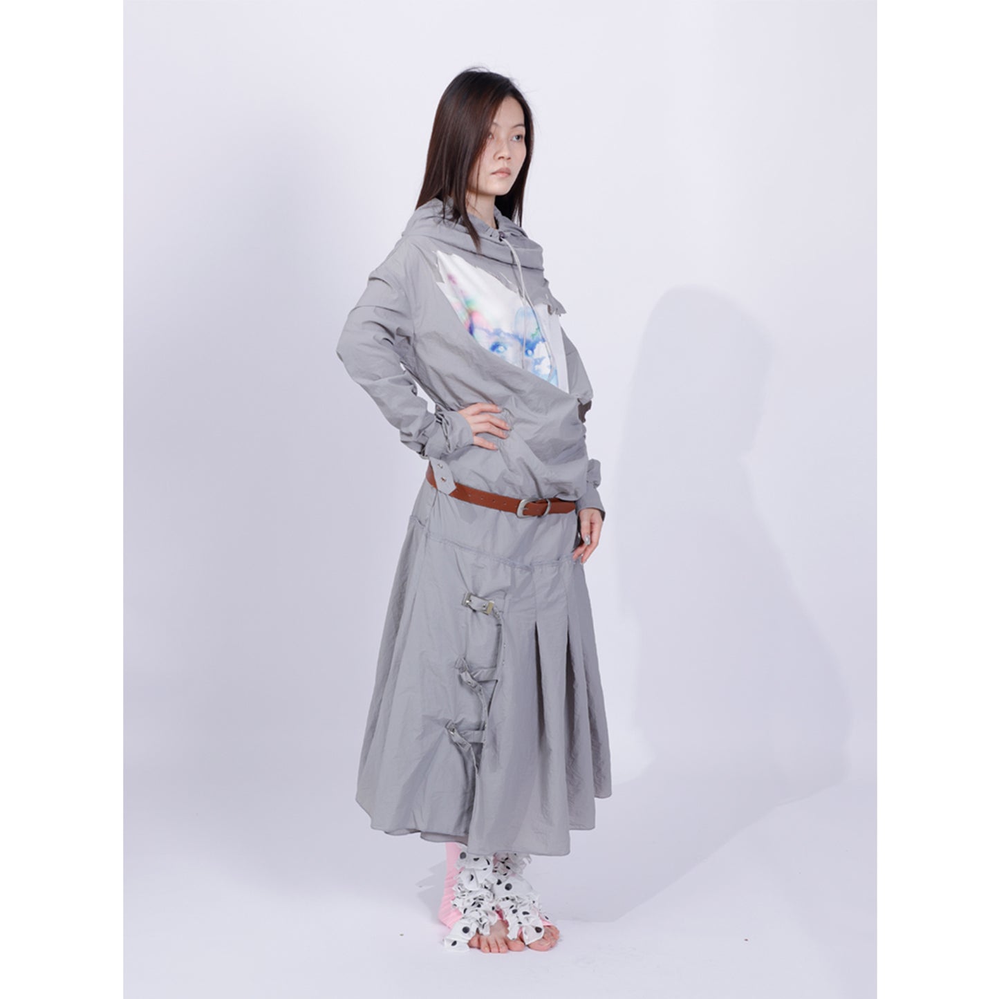 gray nylon dress