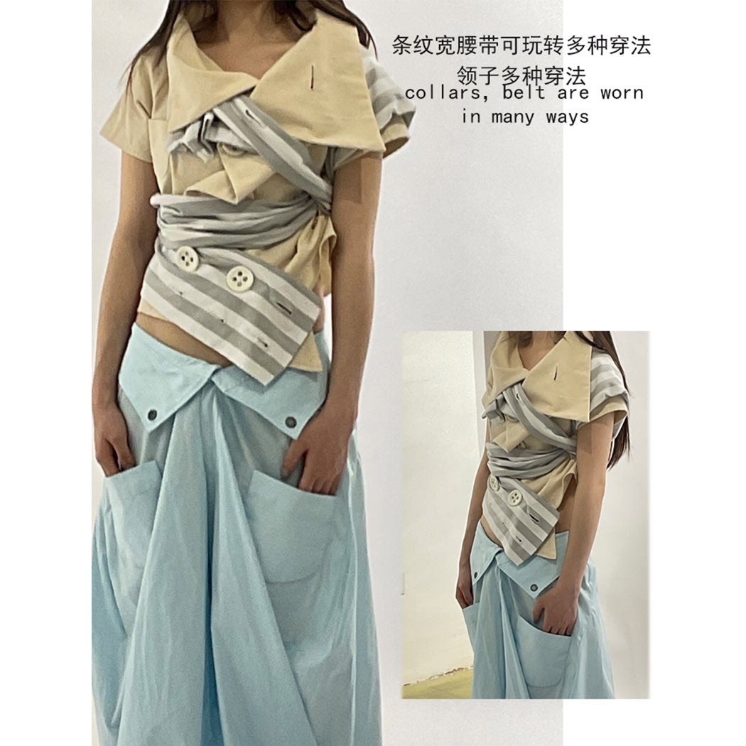 old nature hand-woven rags shirt