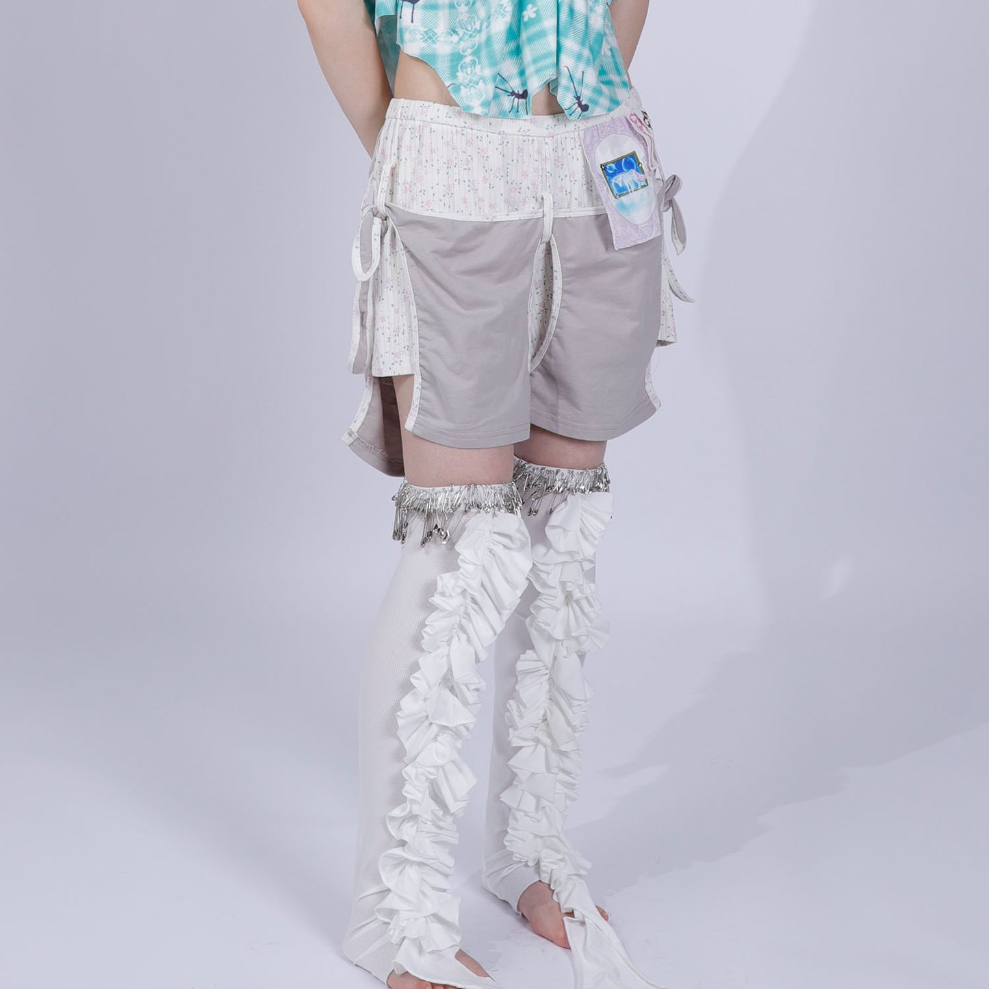 grandma‘s floral split shorts