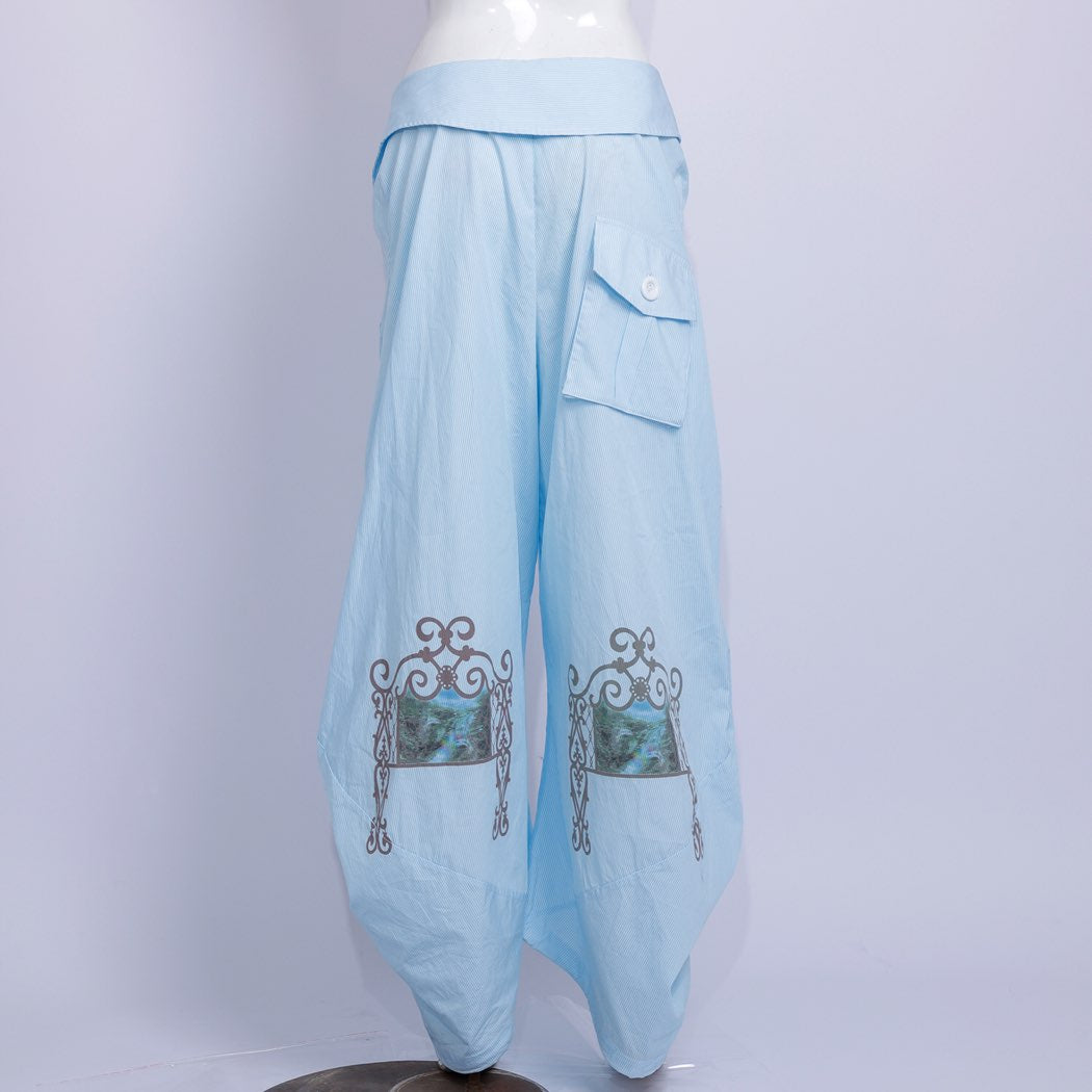 blue stripe fatty,saggy pants