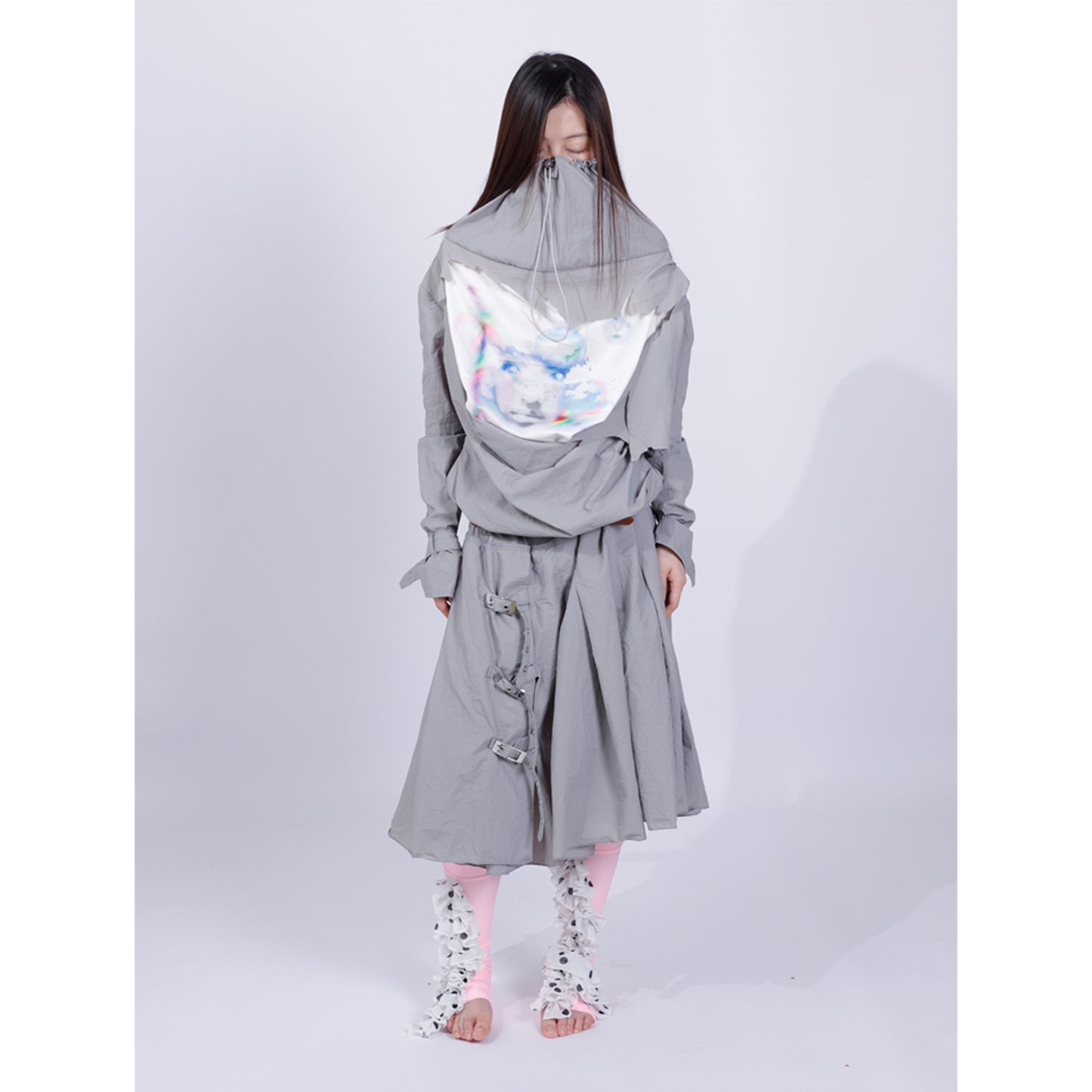 gray nylon dress