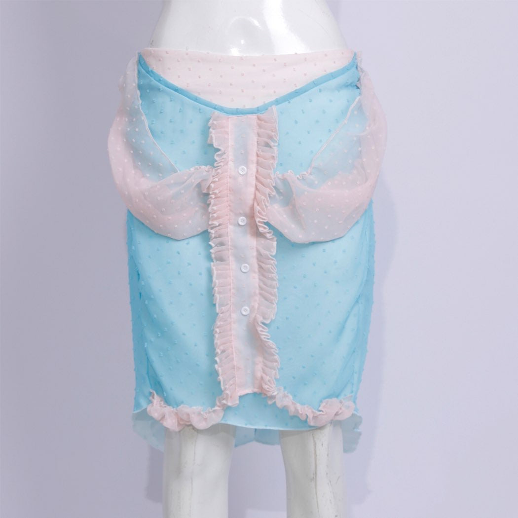 dot mesh skirt