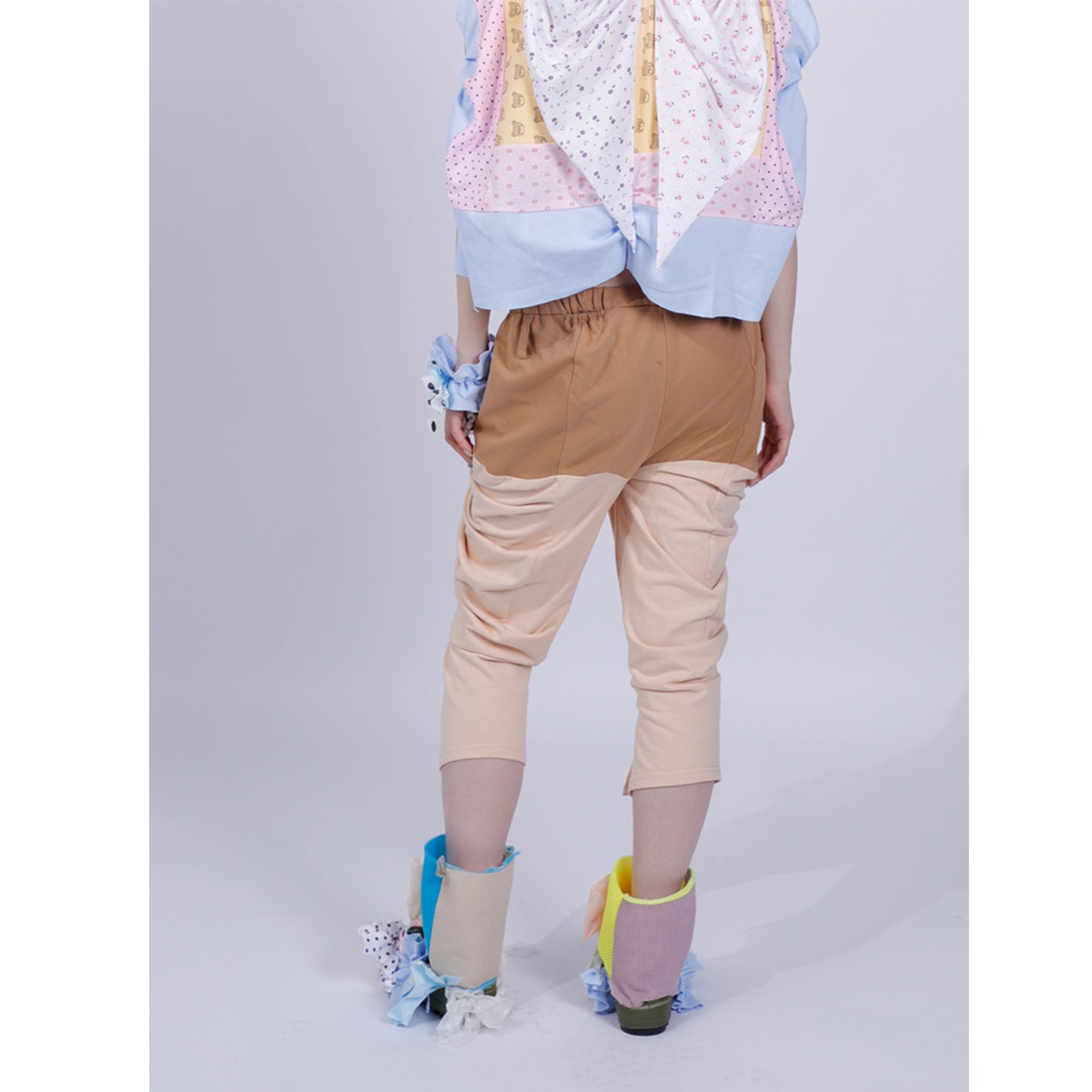khaki pleated pants