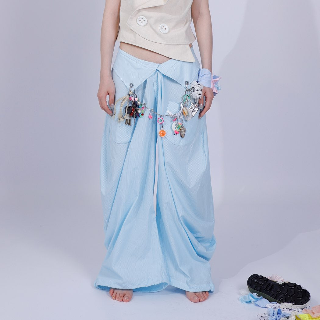 blue stripe fatty,saggy pants