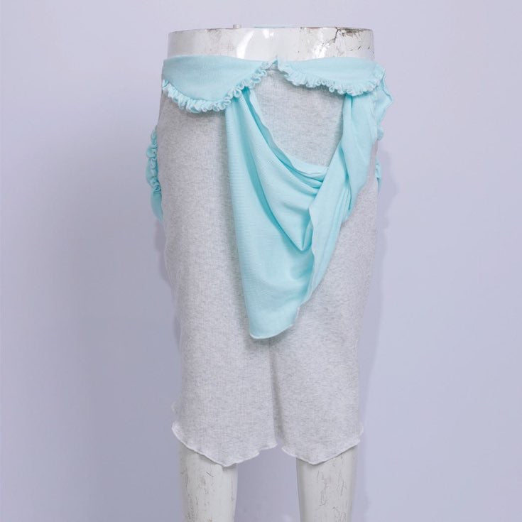 water green knit skirt