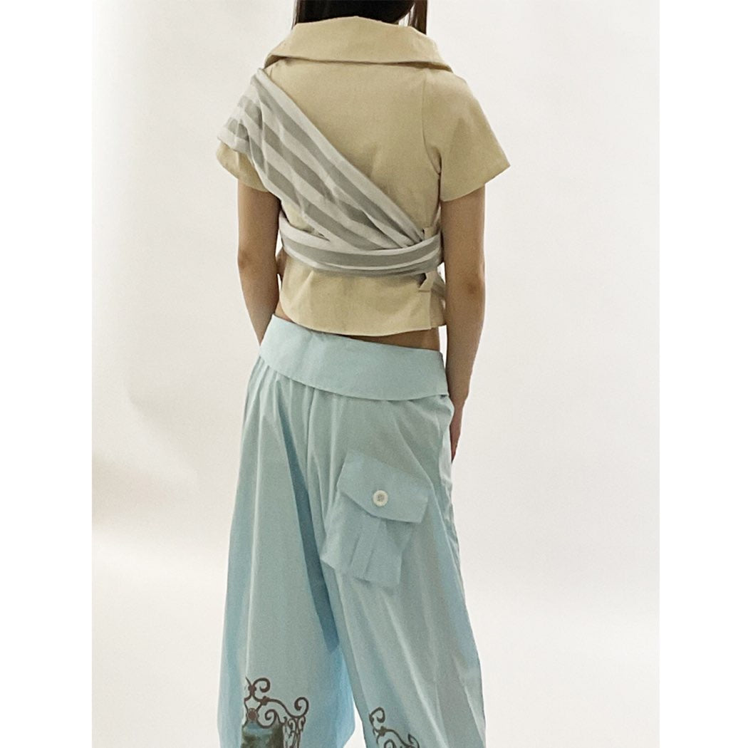 old nature hand-woven rags shirt