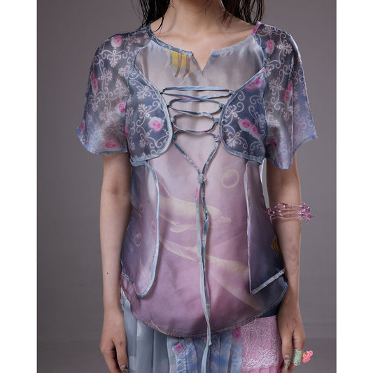 (pre-order)“shower curtain”short-sleeve top