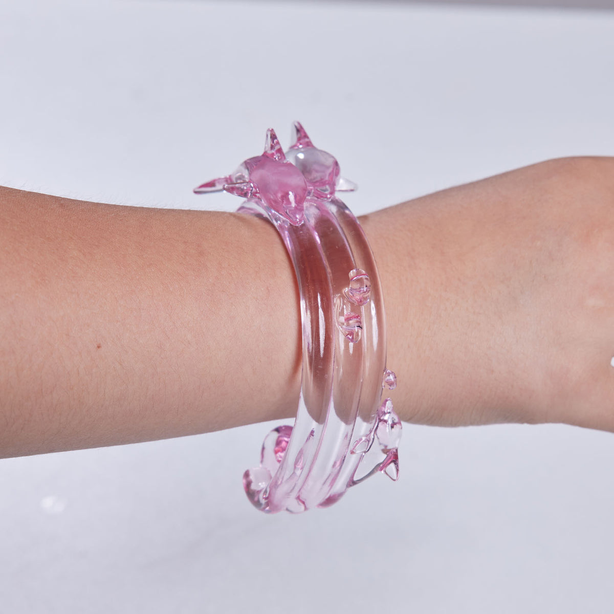 (pre-order)transparent dolphin bangle Warning