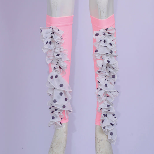 polka dot midi leggings/sleeve cover