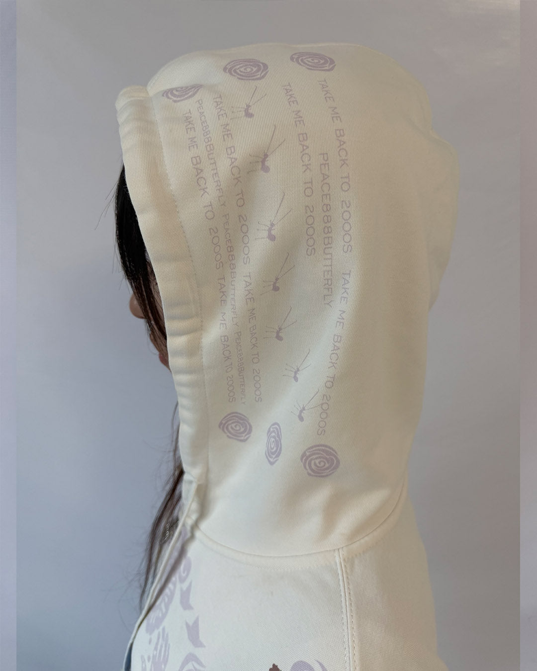 "room"print hoodie
