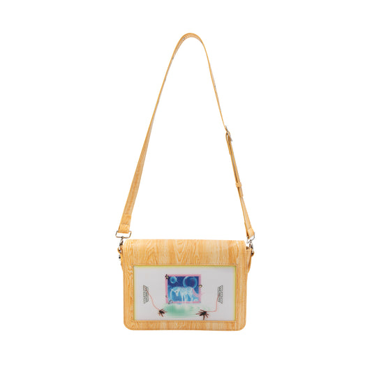 3D room raster wood pattern bag