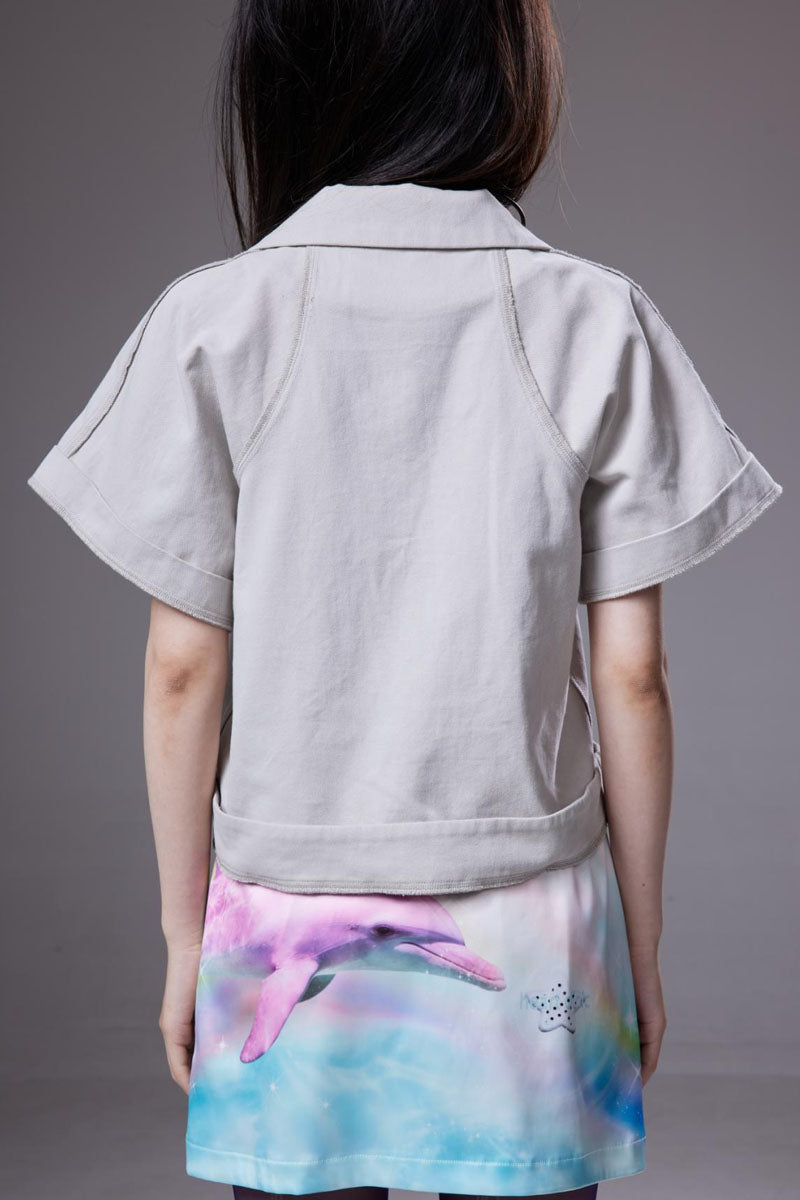 (pre-order)grey workwear short-sleeve shirt
