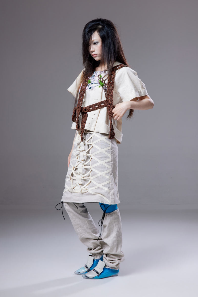 (pre-order)linen workwear short-sleeve shirt