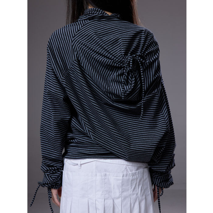 (pre-order)striped long-sleeve top